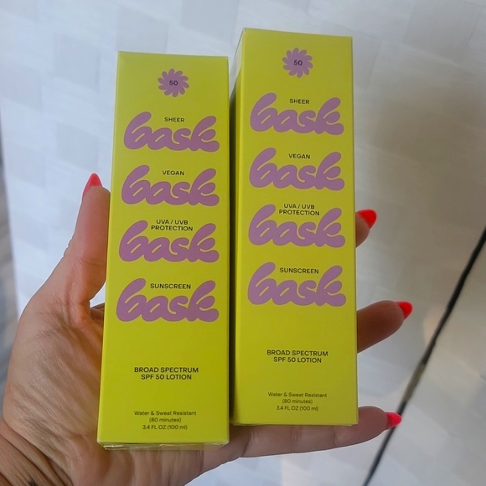 2 NEW BASK SPF 50 Sunscreen Lotion 3.4oz - LOT OF 2